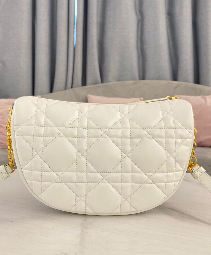 Christian Dior Vibe Medium Leather Bag Cream